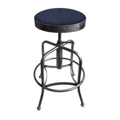 910 Industrial-Adjustable Stool with Clear Coat Finish and Graph Anchor Seat