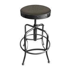 910 Industrial-Adjustable Stool with Clear Coat Finish and Graph Chalice Seat
