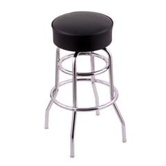 C7C1 Classic Series 25" Counter Stool with Chrome Finish, Black Vinyl Seat, and 360 swivel
