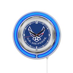 U.S. Air Force Neon Clock