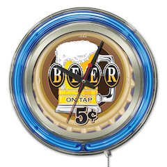 Beer 5 Cents Neon Clock