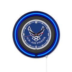 United States Air Force 15" Double Neon Wall Clock