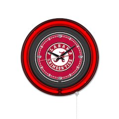 University of Alabama (Script A)  15" Double Neon Wall Clock