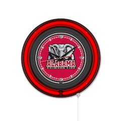 University of Alabama (Elephant)  15" Double Neon Wall Clock