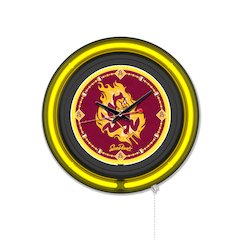 Arizona State University (Sparky) 15" Double Neon Wall Clock