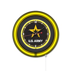 United States Army 15" Double Neon Wall Clock
