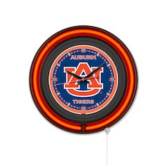 Auburn University 15" Double Neon Wall Clock