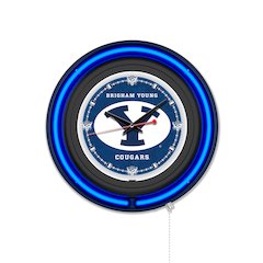 Brigham Young University 15" Double Neon Wall Clock