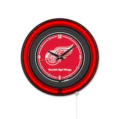 Detroit Red Wings 15" Double Neon Wall Clock