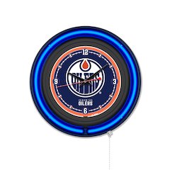 Edmonton Oilers 15" Double Neon Wall Clock
