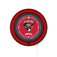 Florida Panthers 15" Double Neon Wall Clock