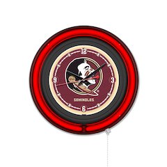 Florida State (Head) 15" Double Neon Wall Clock