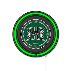 University of Hawaii 15" Double Neon Wall Clock