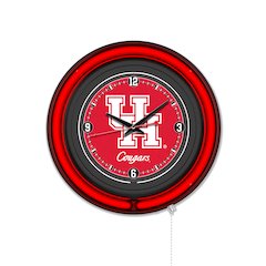 University of Houston 15" Double Neon Wall Clock