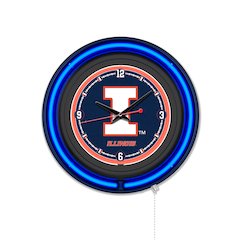 University of Illinois 15" Double Neon Wall Clock