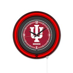 Indiana University 15" Double Neon Wall Clock