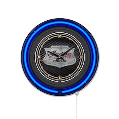 Indian Motorcycle (Metal Shield) 16" Double Neon Wall Clock