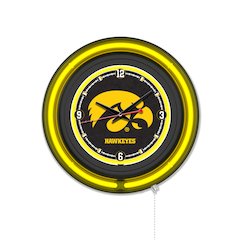 University of Iowa 15" Double Neon Wall Clock