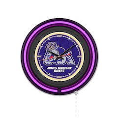James Madison University 15" Double Neon Wall Clock