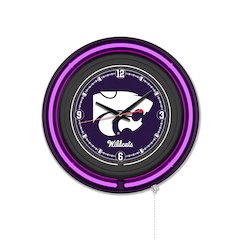 Kansas State University 15" Double Neon Wall Clock