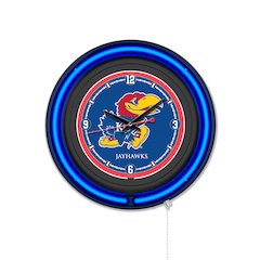 University of Kansas 15" Double Neon Wall Clock