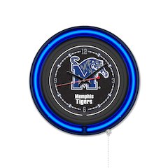 University of Memphis 15" Double Neon Wall Clock