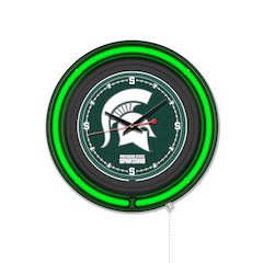 Michigan State University 15" Double Neon Wall Clock