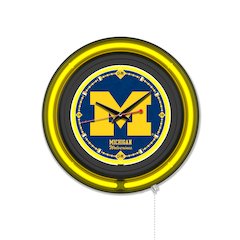 University of Michigan 15" Double Neon Wall Clock