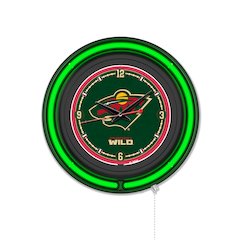 Minnesota Wild 15" Double Neon Wall Clock