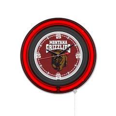 University of Montana 15" Double Neon Wall Clock
