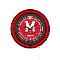 University of Maryland 15" Double Neon Wall Clock