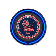 University of Mississippi 15" Double Neon Wall Clock