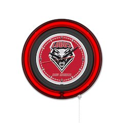 University of New Mexico 15" Double Neon Wall Clock
