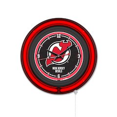 New Jersey Devils 15" Double Neon Wall Clock