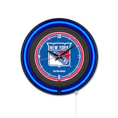 New York Rangers 15" Double Neon Wall Clock