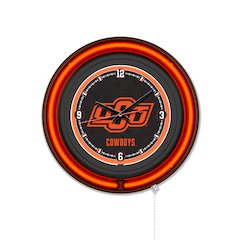 Oklahoma State University 15" Double Neon Wall Clock