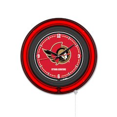 Ottawa Senators 15" Double Neon Wall Clock
