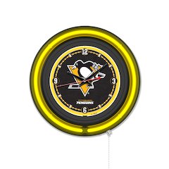 Pittsburgh Penguins 15" Double Neon Wall Clock