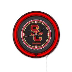 University of Southern California 15" Double Neon Wall Clock
