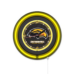 University of Southern Mississippi 15" Double Neon Wall Clock
