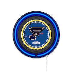 St Louis Blues 15" Double Neon Wall Clock
