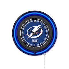 Tampa Bay Lightning 15" Double Neon Wall Clock