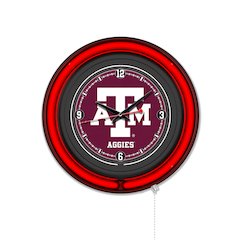 Texas A&M 15" Double Neon Wall Clock
