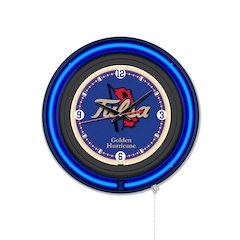 University of Tulsa 15" Double Neon Wall Clock