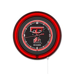 Texas Tech University 15" Double Neon Wall Clock