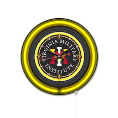 Virginia Military Institute 15" Double Neon Wall Clock