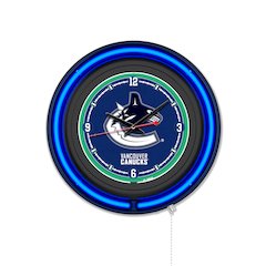 Vancouver Canucks 15" Double Neon Wall Clock