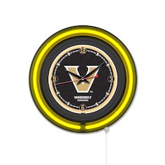 Vanderbilt University 15" Double Neon Wall Clock