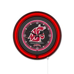Washington State University 15" Double Neon Wall Clock