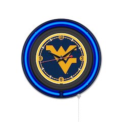 West Virginia University 15" Double Neon Wall Clock